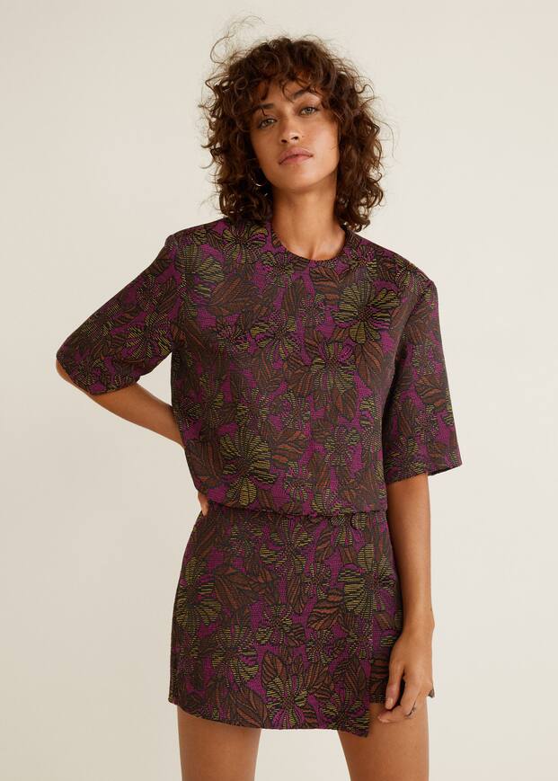 자카드 스커트 팬츠