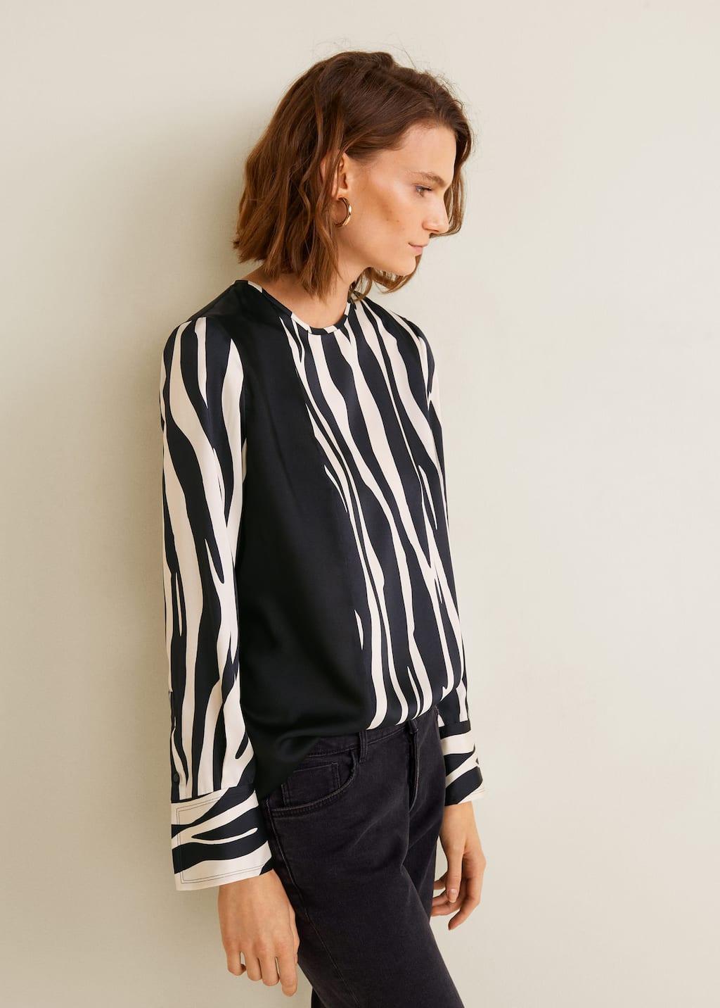 Blusa estampado cebra Clearance