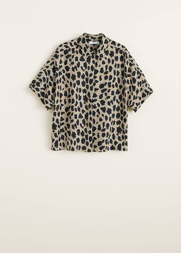 Leopard print shirt - Women | MANGO OUTLET USA
