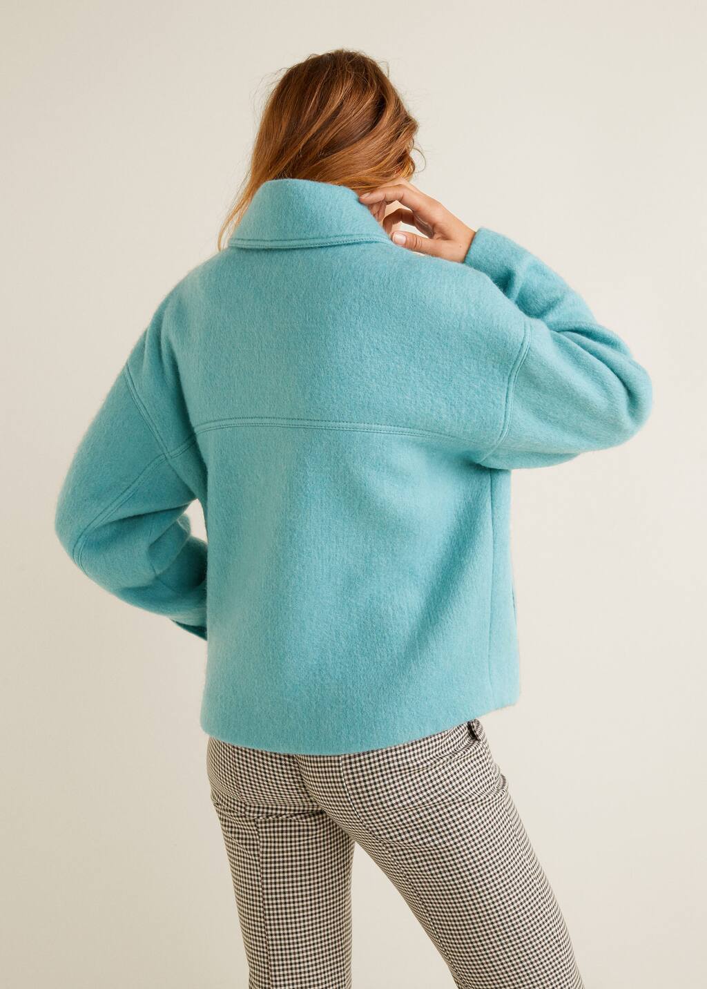 mango buttoned wool jacket