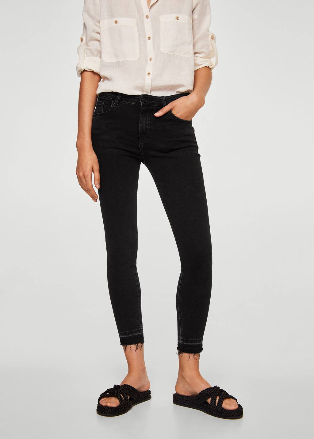 mango isa cropped jeans