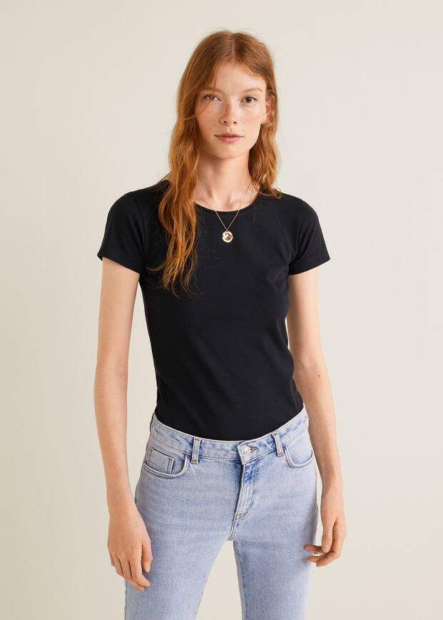 에센셜 면 티셔츠