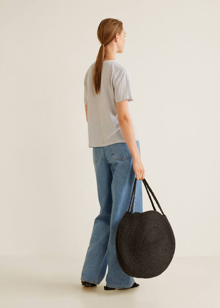 보우 코튼 티셔츠