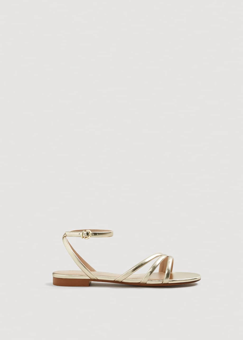 mango gold sandals