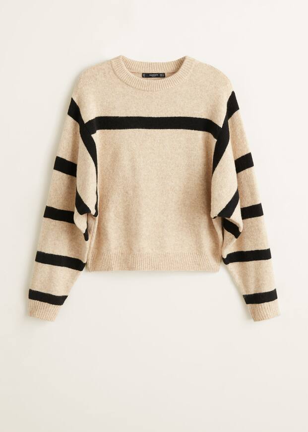Gestreepte gebreide trui