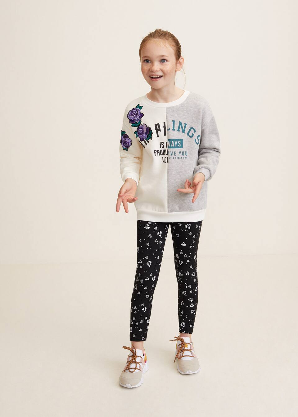Printed Cotton Leggings Girls Mango Kids Greece