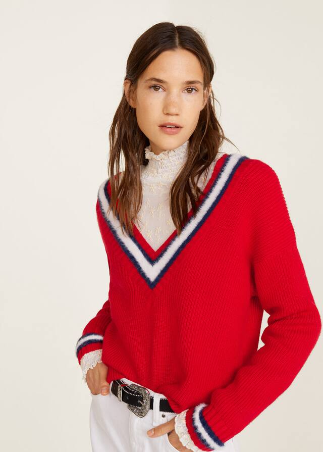 믹스드 니트 스웨터