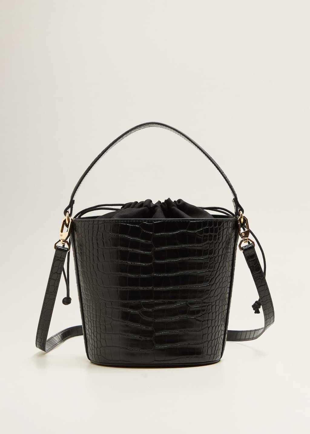 Imitatie krokodillenleren bucketbag