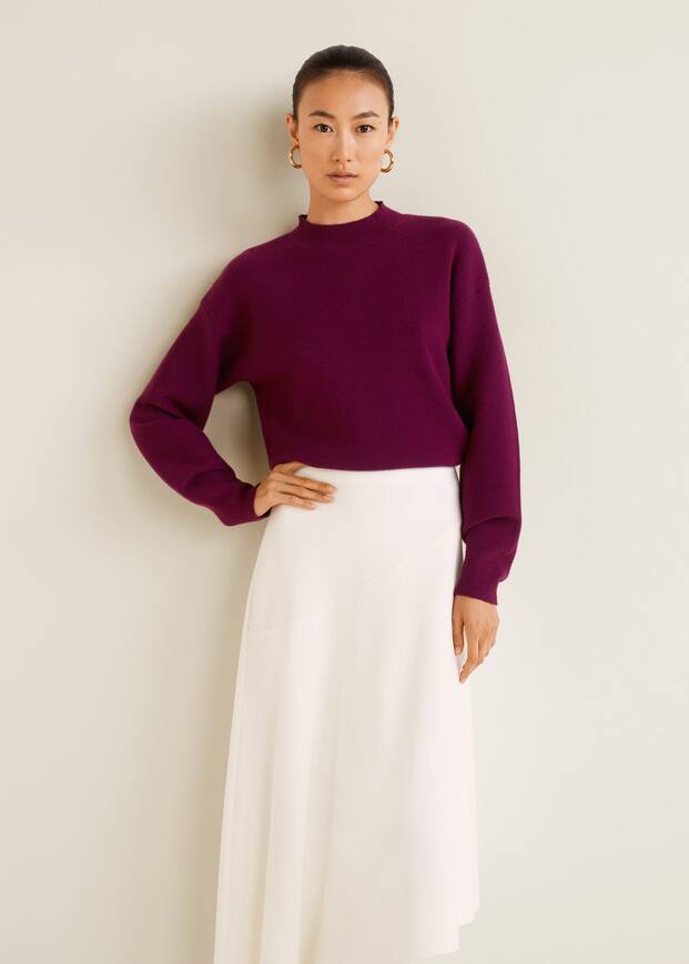 하이 칼라 스웨터