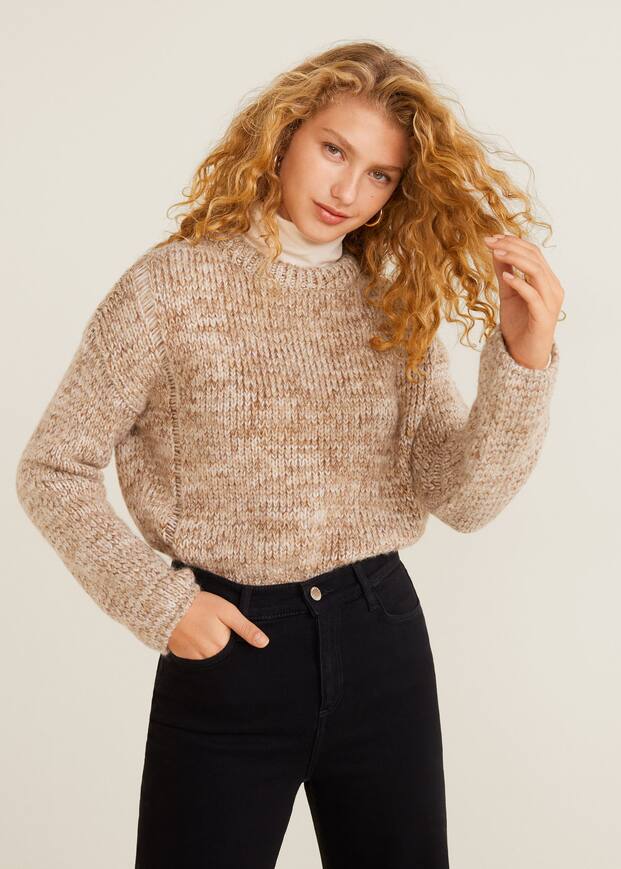 꼬임 니트 스웨터