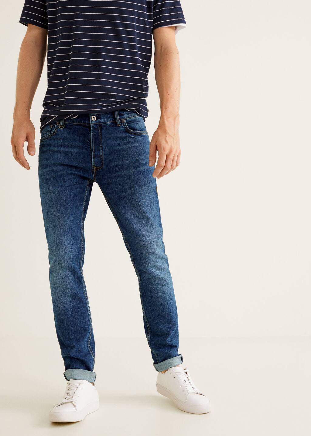 Jeans tim slim fit lavado oscuro desgastado - Hombre | OUTLET Islas Canarias