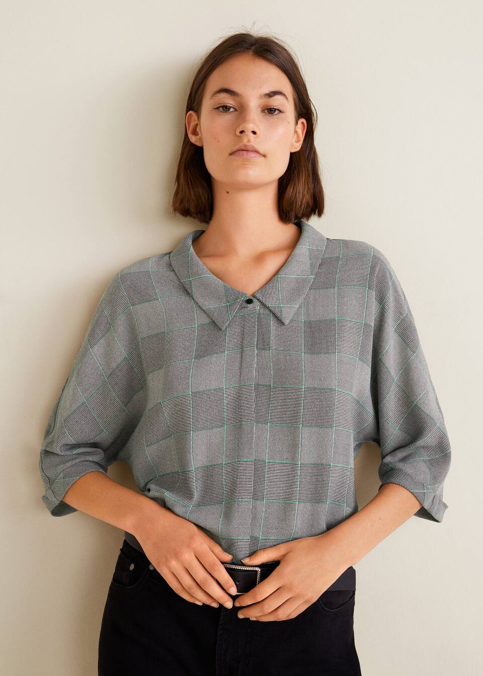 플로위 프린티드 블라우스