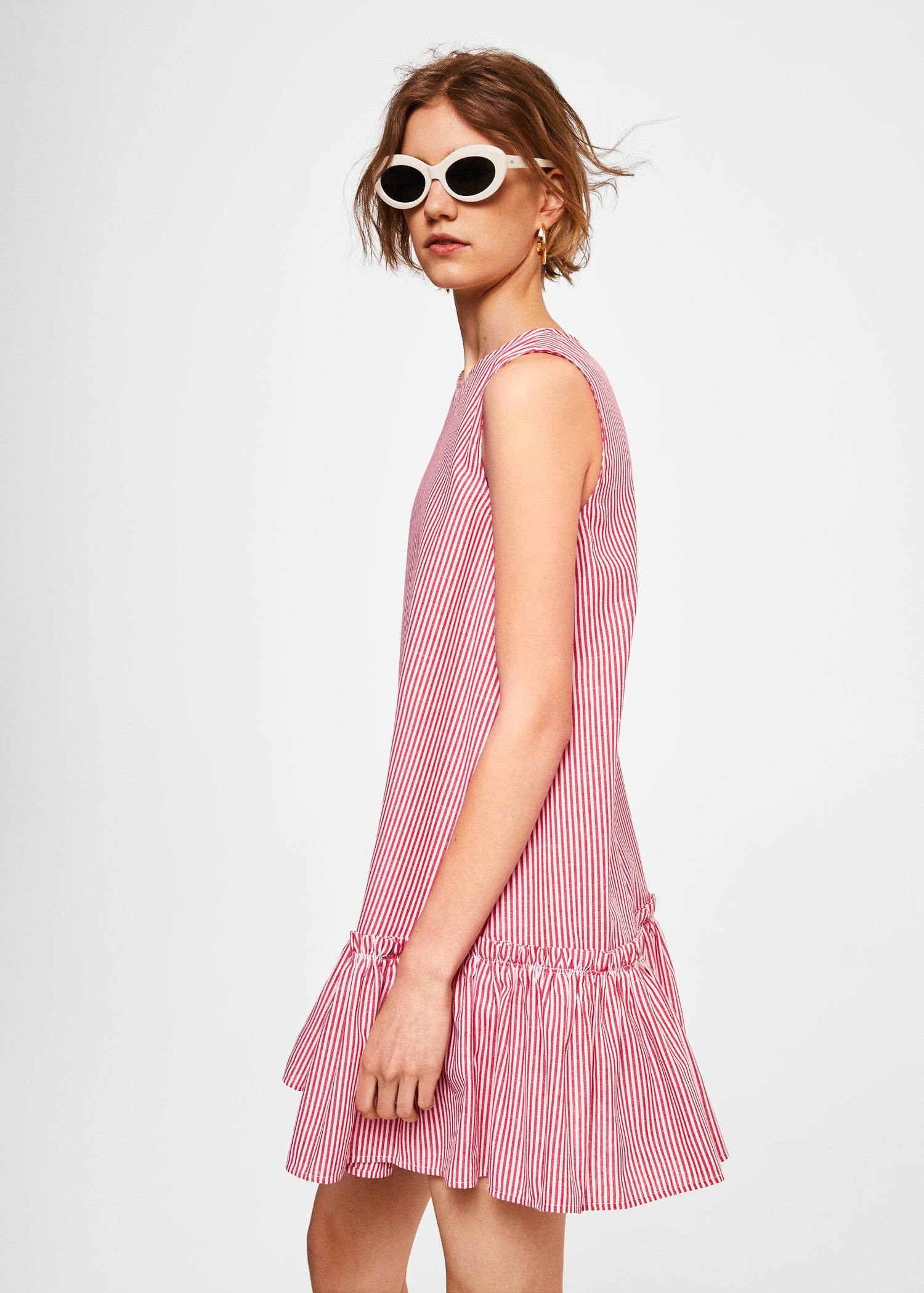 professional sale release info on fresh styles Frill cotton dress - Woman | Mango Ireland professional sale release info on fresh styles Frill cotton dress - Woman | Mango Ireland