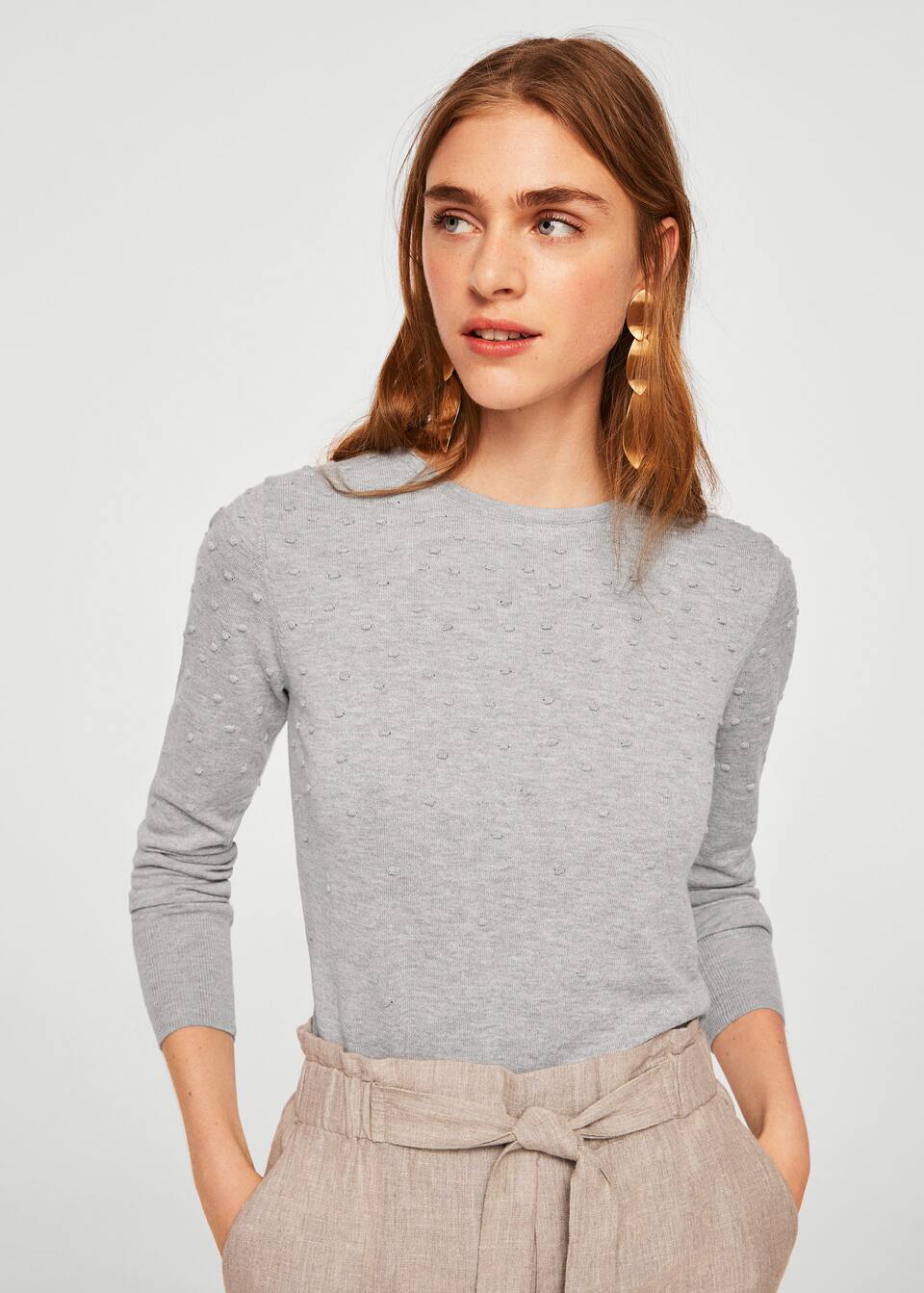 스위스 튤 패널 스웨터