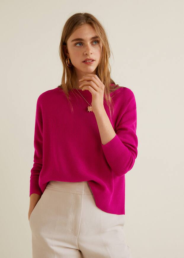 뒷면 벤트 스웨터