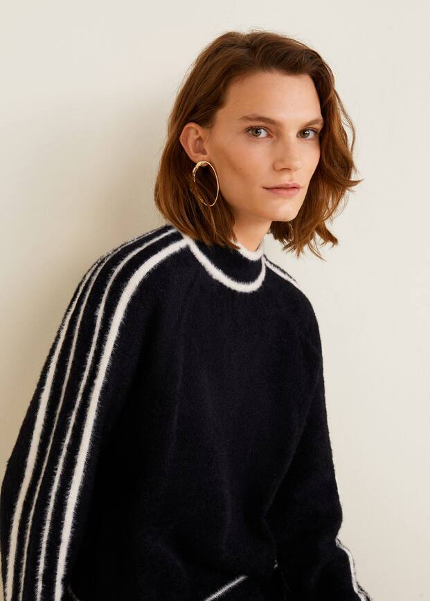 콘트라스팅 스트라이프 스웨터