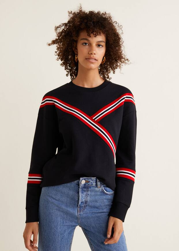 믹스드 면 스웨트셔츠