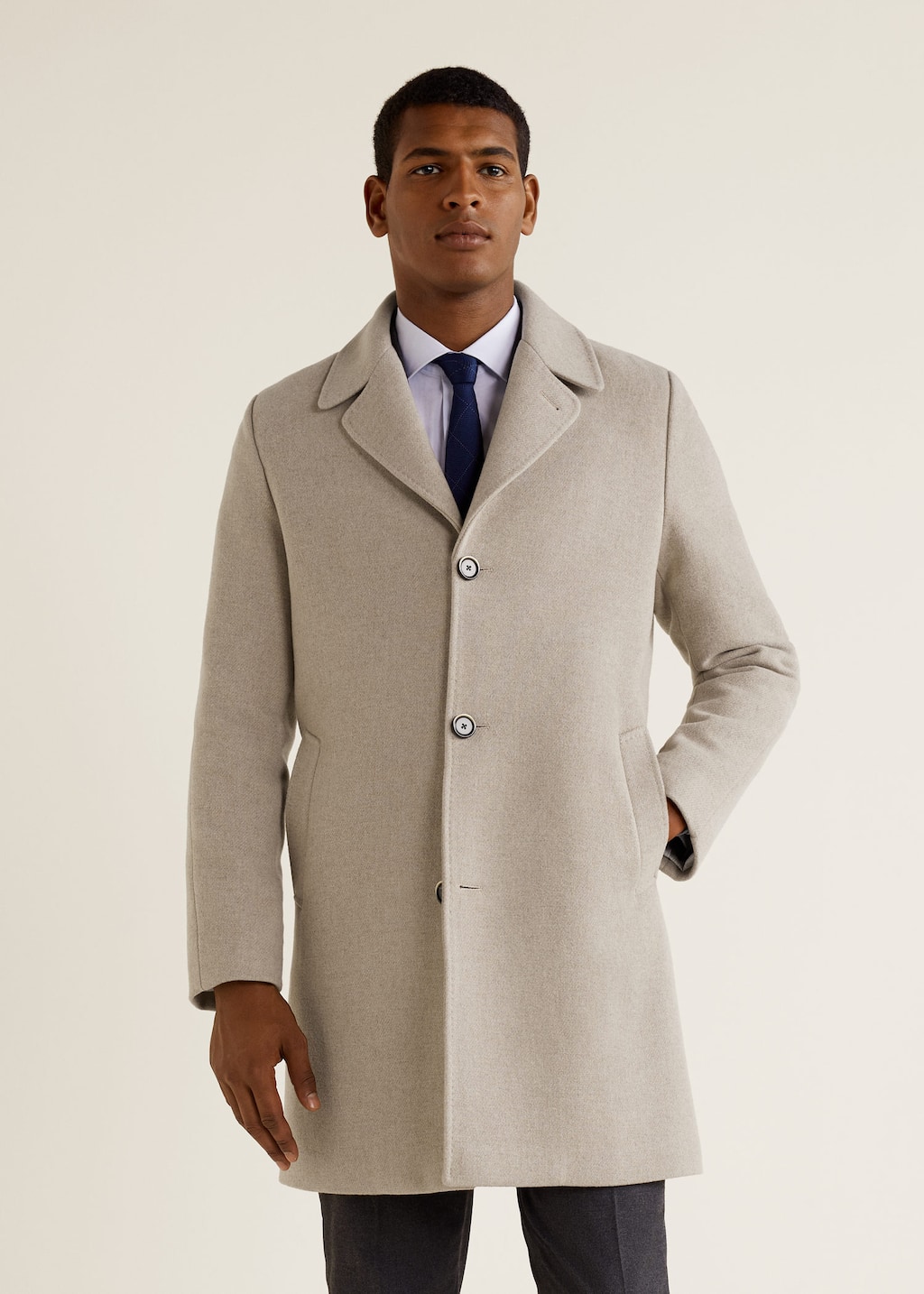 Manteau tailored revers Homme | Mango Man France Manteau tailored laine revers Homme | Mango Man France