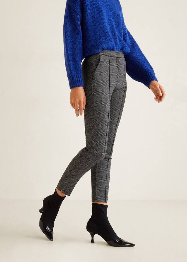 체크 수트 트라우저