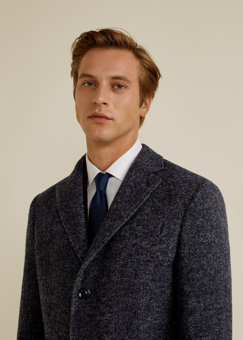 Manteau tailored laine chevrons Homme | Mango Man France Manteau laine chevrons Homme | Mango Man France