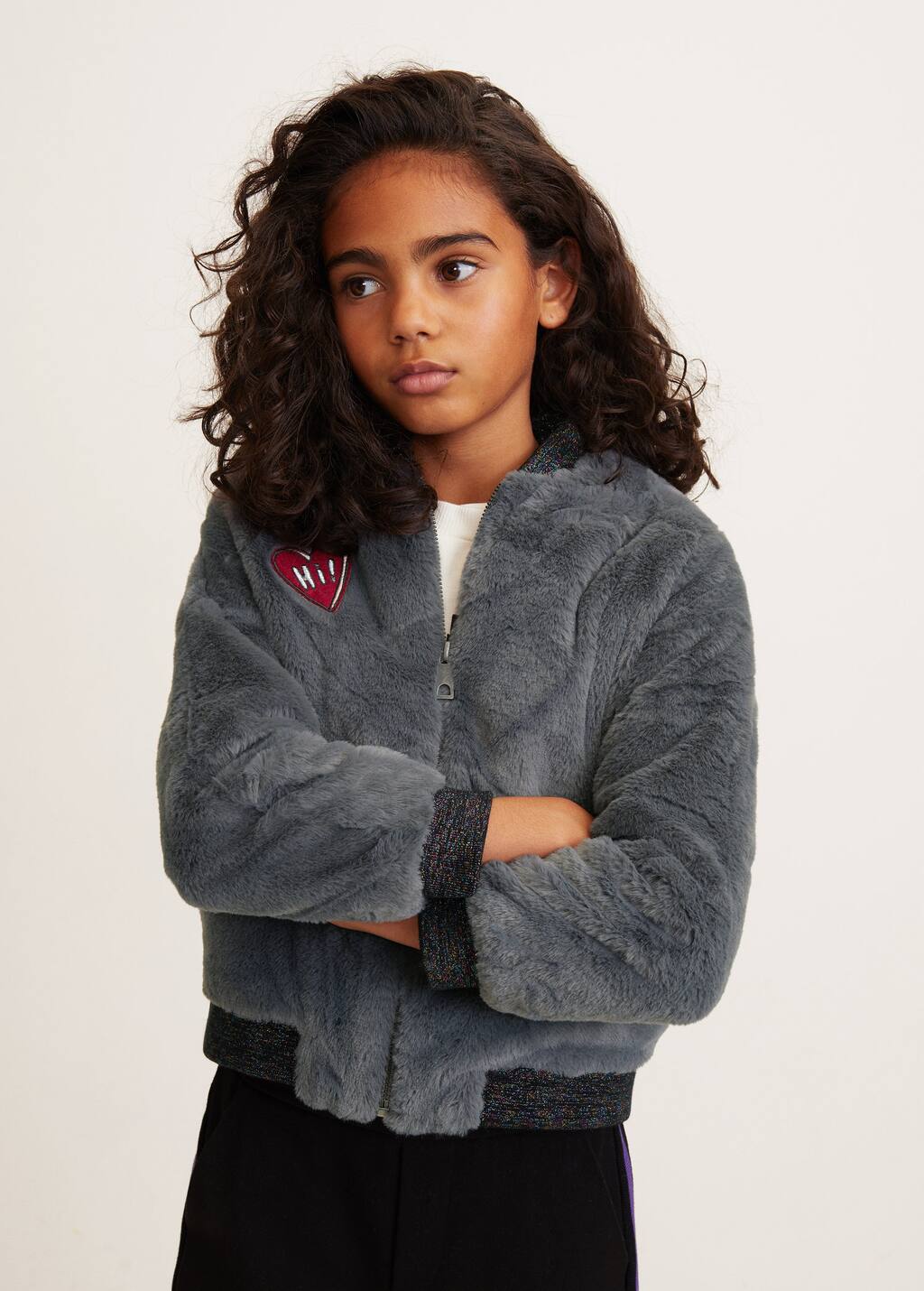 faux fur bomber