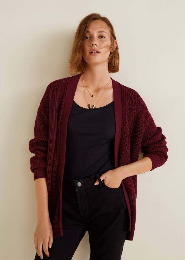 골지 면 가디건