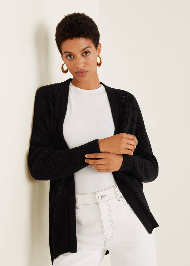 골지 면 가디건