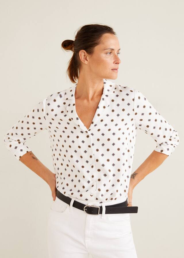 새틴 스트라이프 셔츠