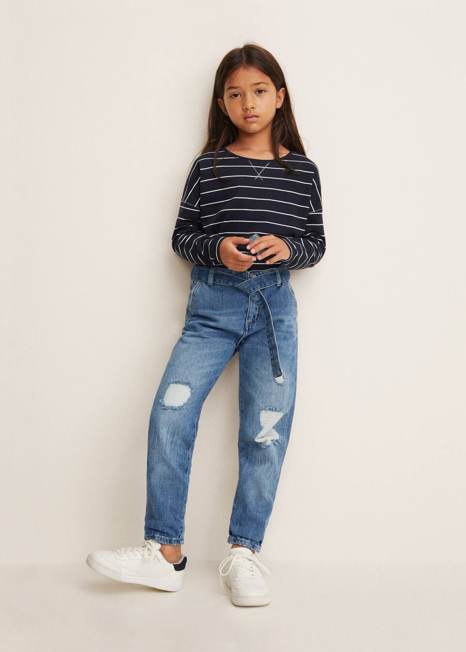 Ripped Details Boyfriend Jeans Girls Mango Kids The Philippines