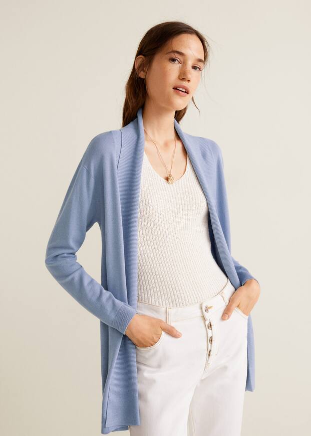 골지 라펠 가디건