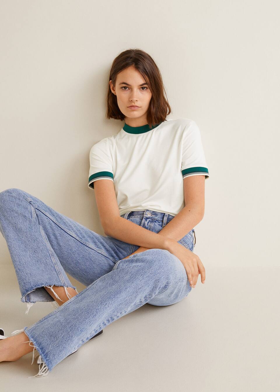 콘트라스트 엣지 티셔츠