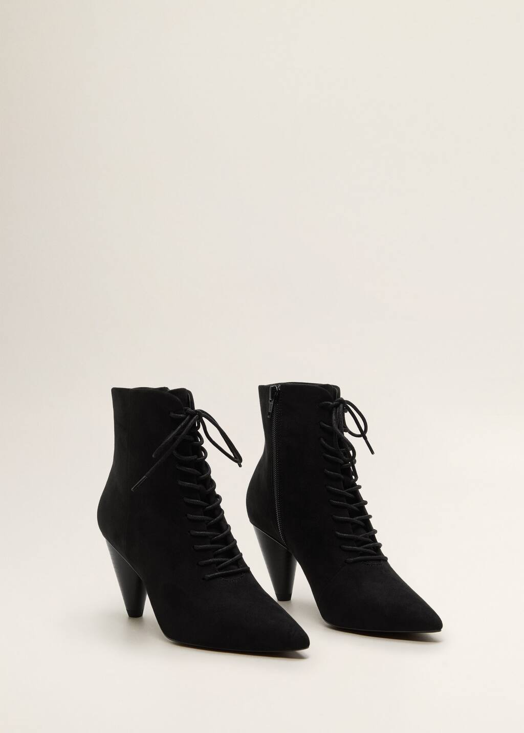 mango lace up boots