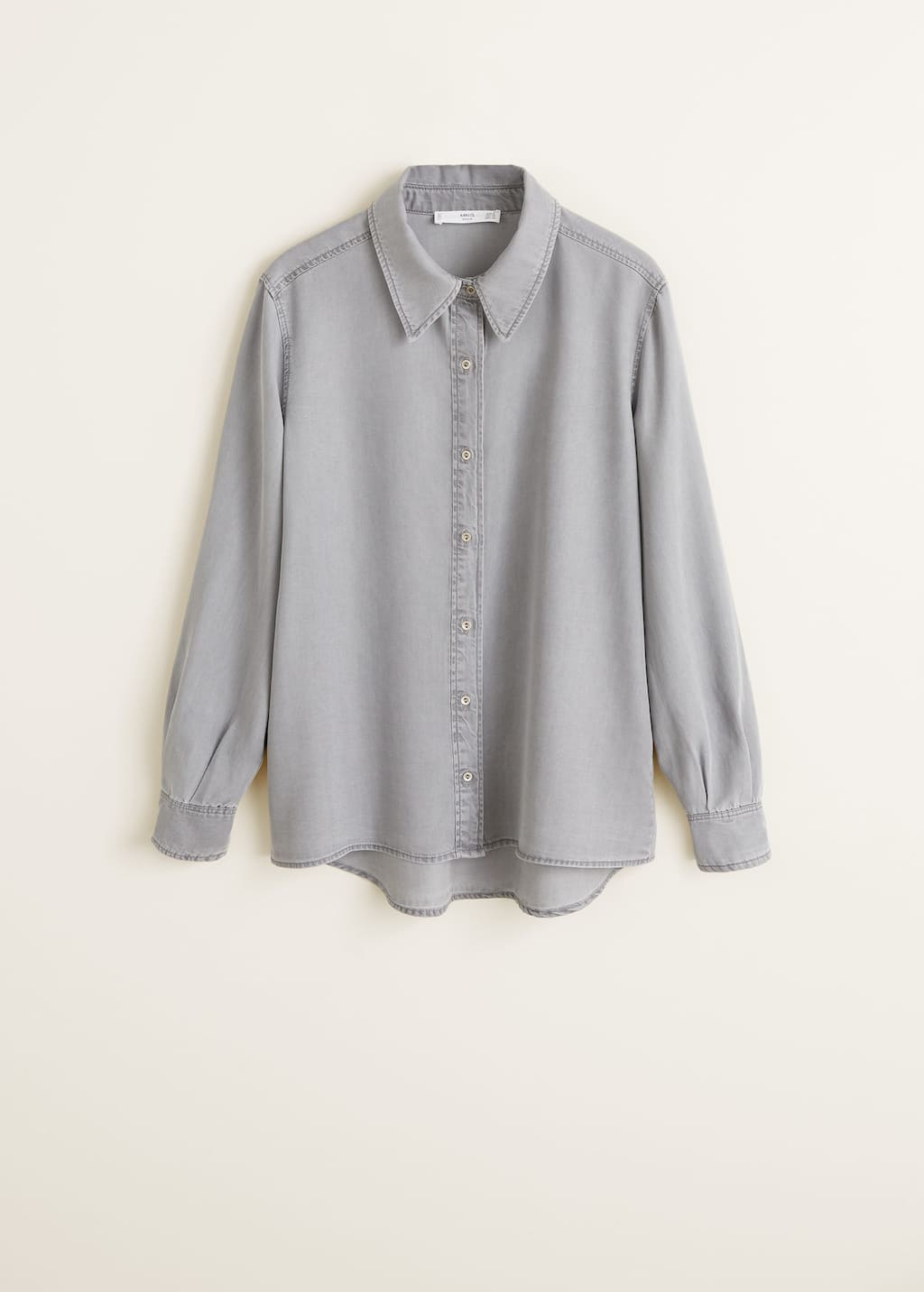 Camisa soft estilo denim Mujer | Mango España Camisa soft estilo denim Mujer | Mango España