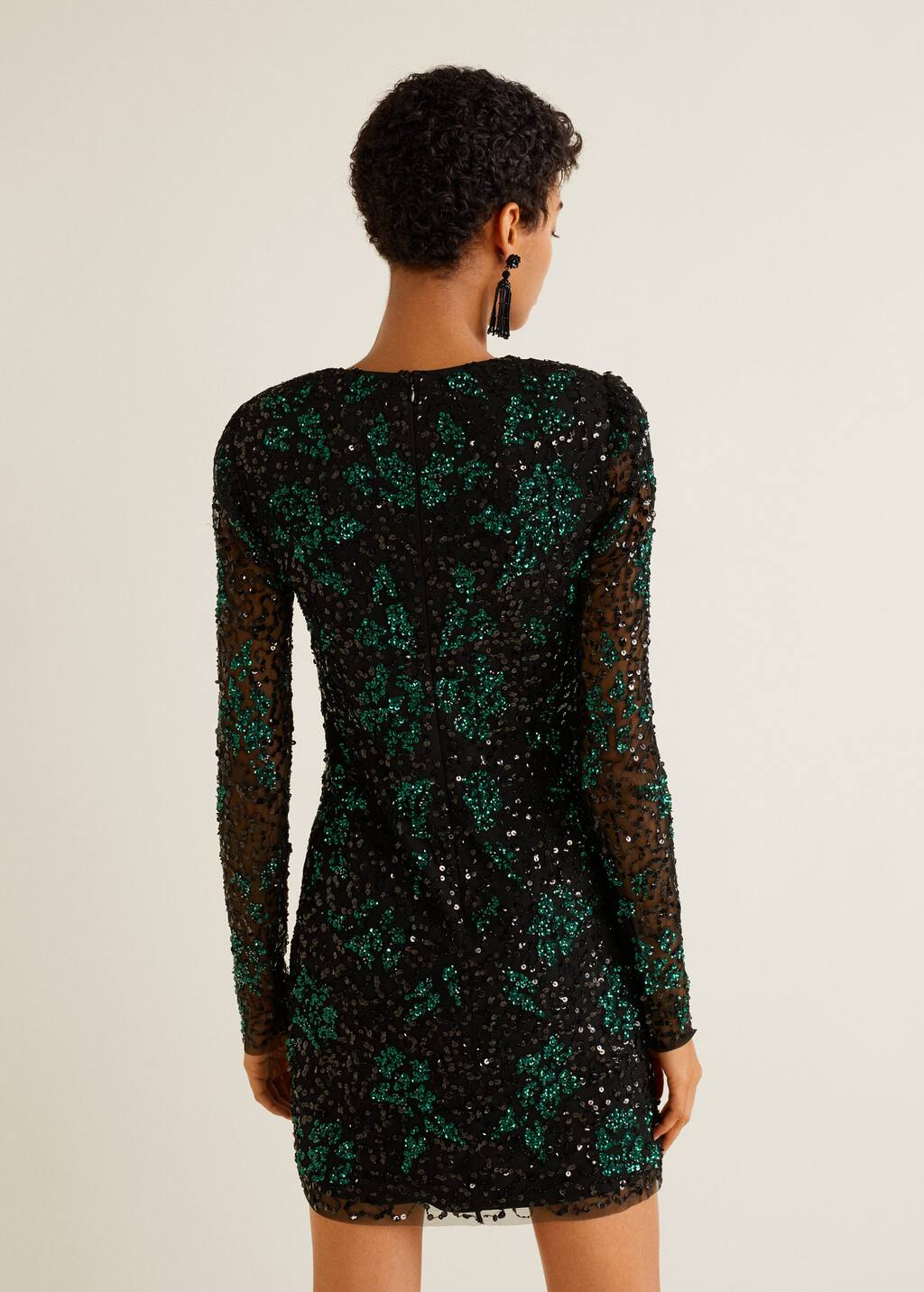 mango sequin tulle dress