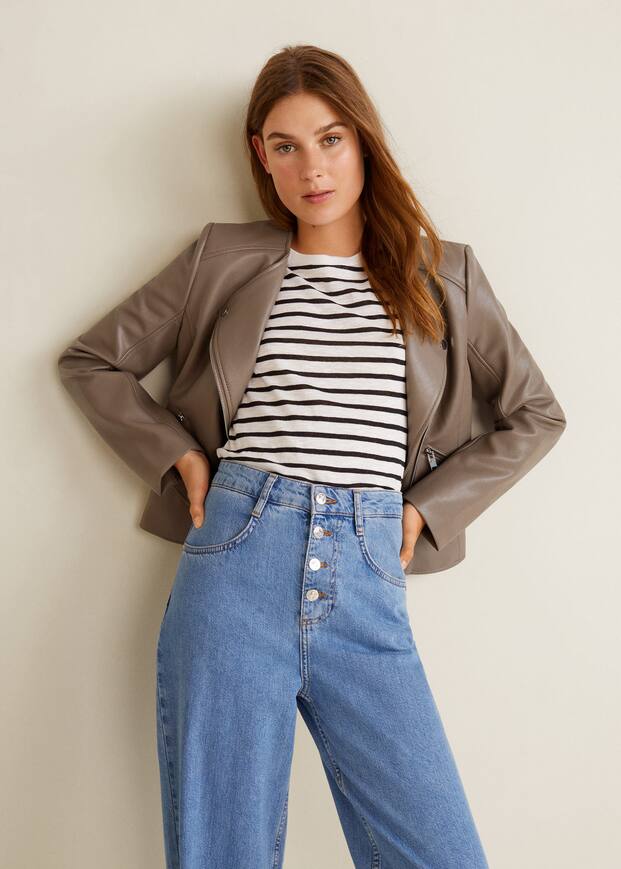 지퍼 바이커 재킷