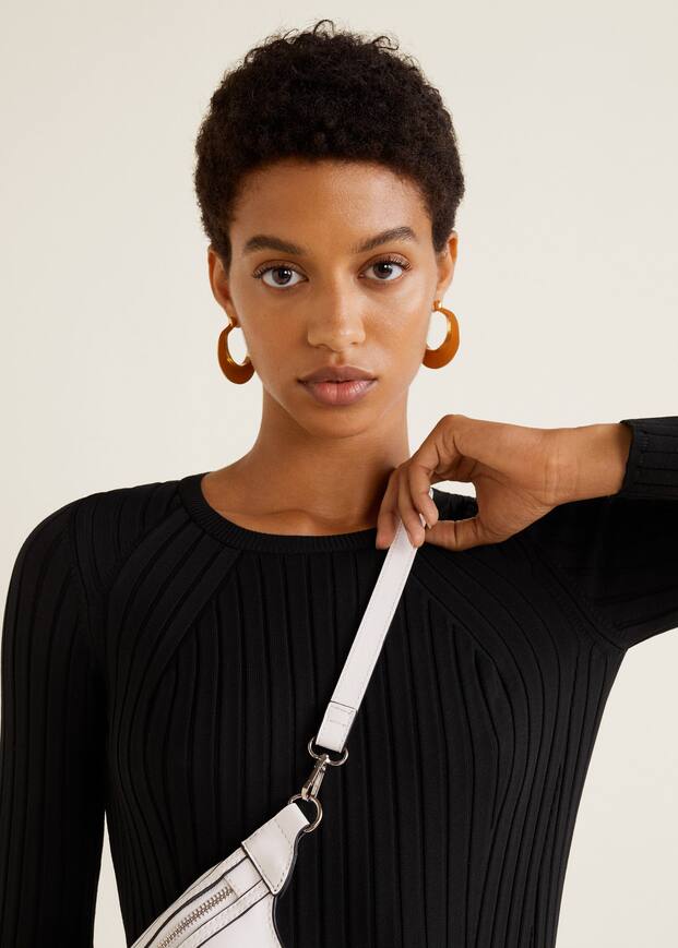 골지 파인 니트 스웨터