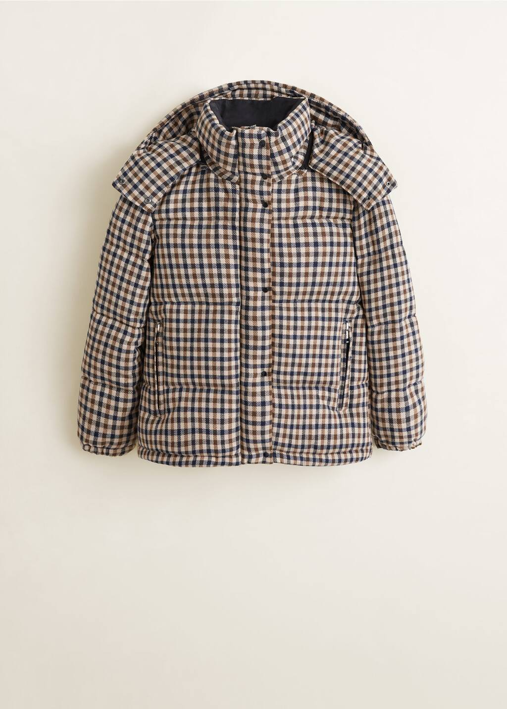 mango plaid puffer