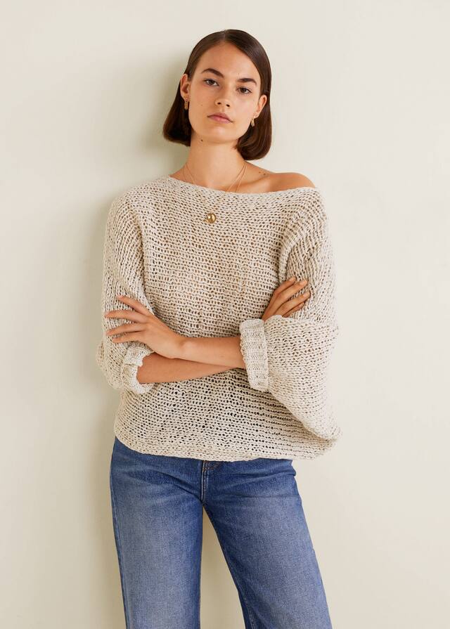 오픈 니트 스웨터