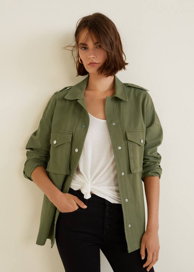 비즈 엠브로이더드 오버셔츠