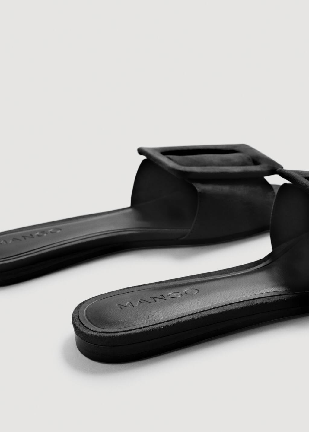 mango buckle flat sandals