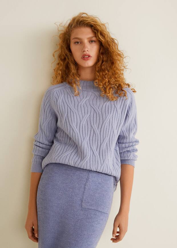 꼬임 니트 스웨터