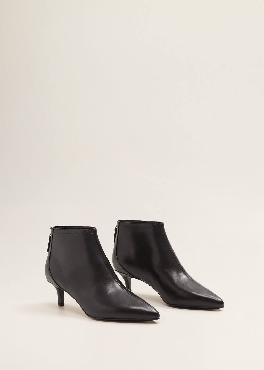 heel leather ankle boot mango