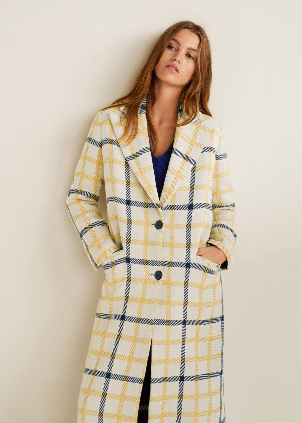 mango checkered coat