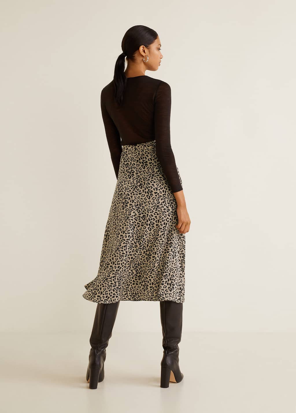 mango jupe leopard