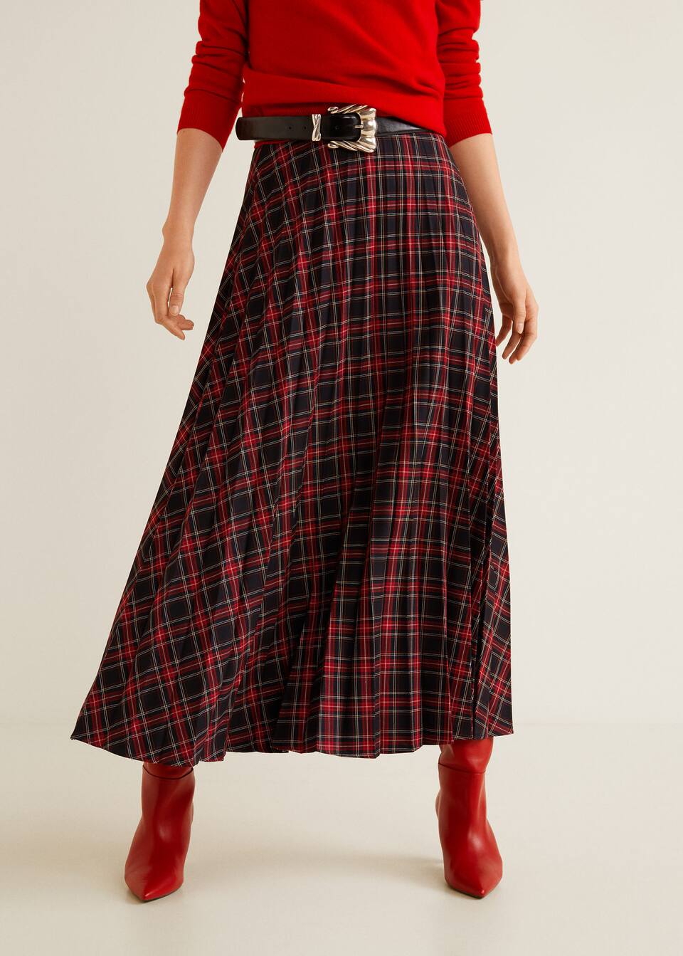 Langer Karo Rock Damen Mango Deutschland