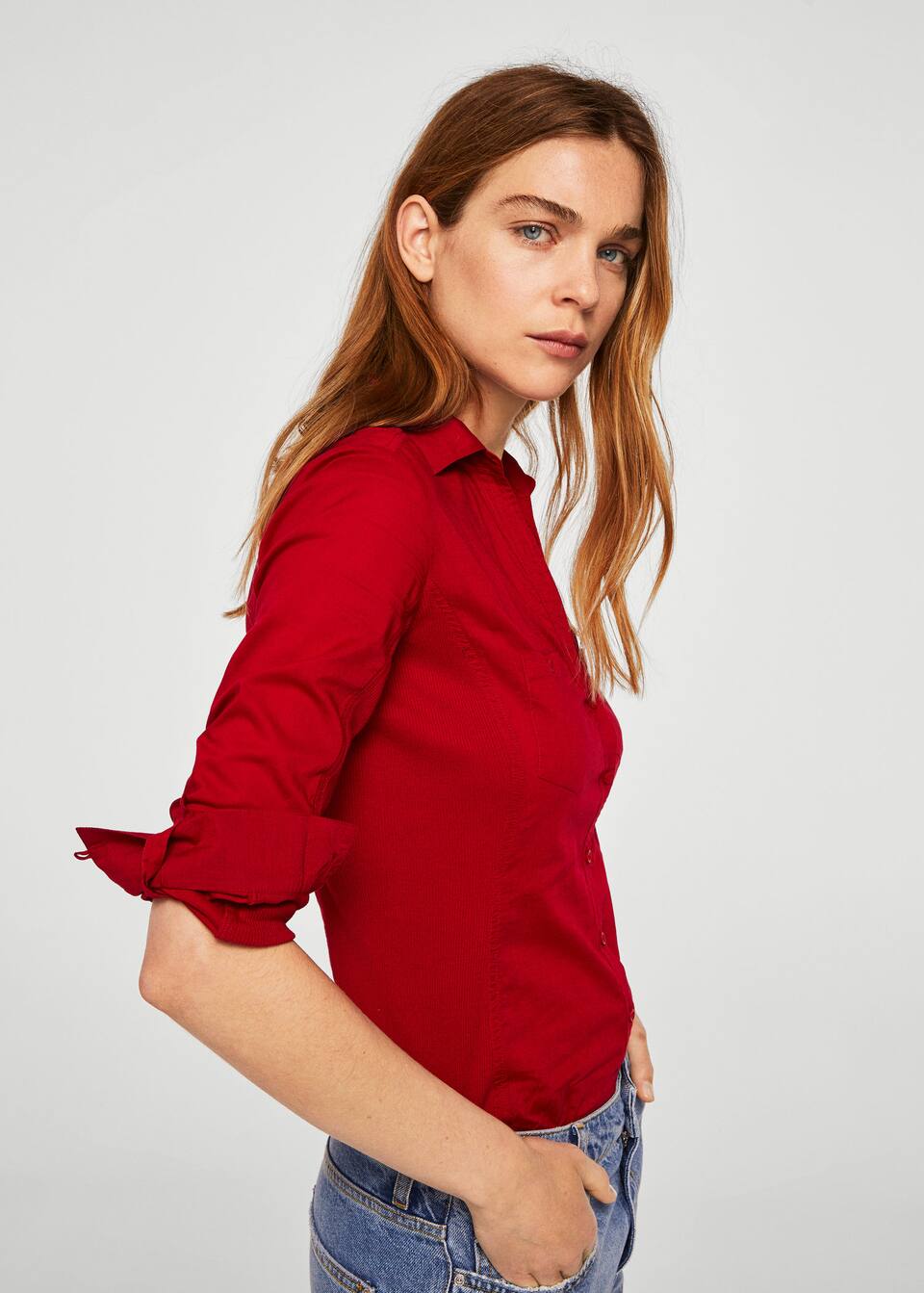 골지 패널 셔츠