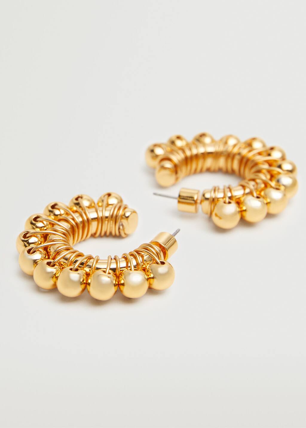 Mango Bead hoop earrings 37000119 OR