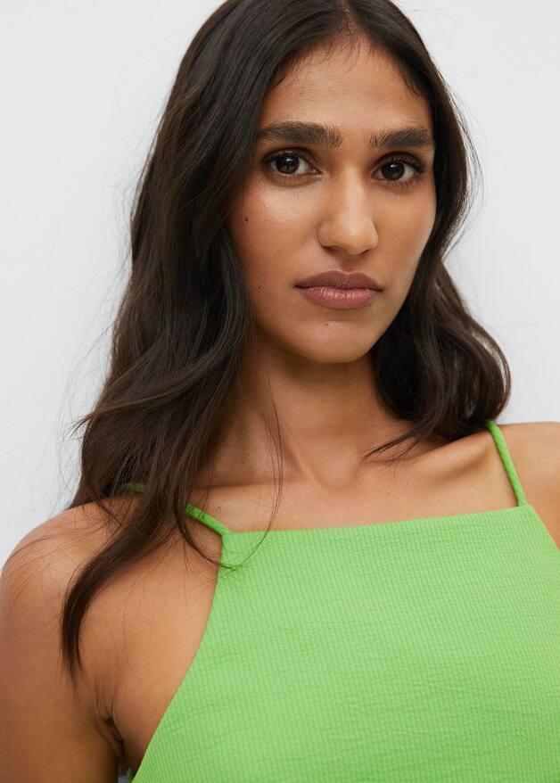 Tailored ribbed dress Woman MANGO OUTLET Greece