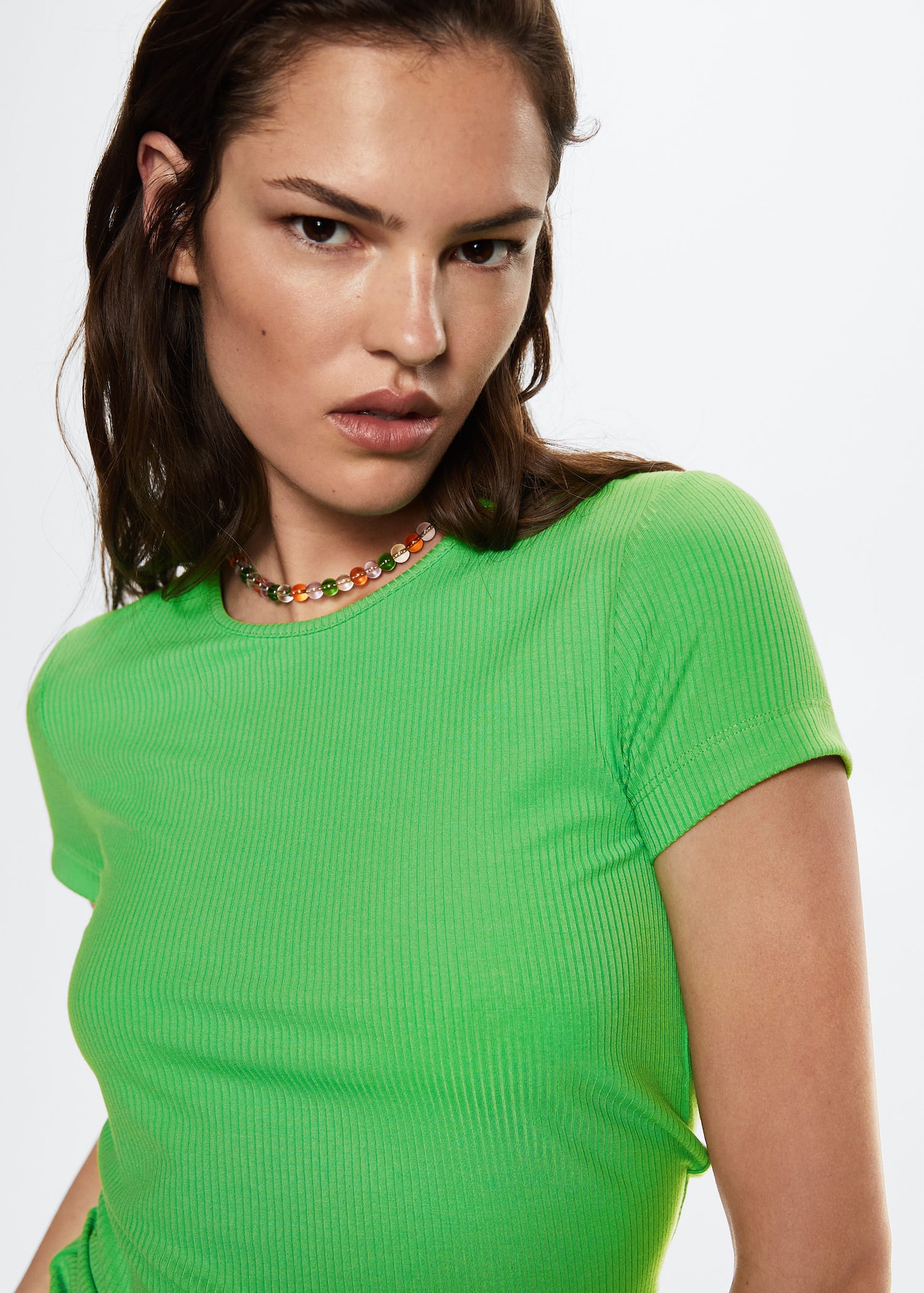 Round neckline basic tshirt Women MANGO OUTLET USA