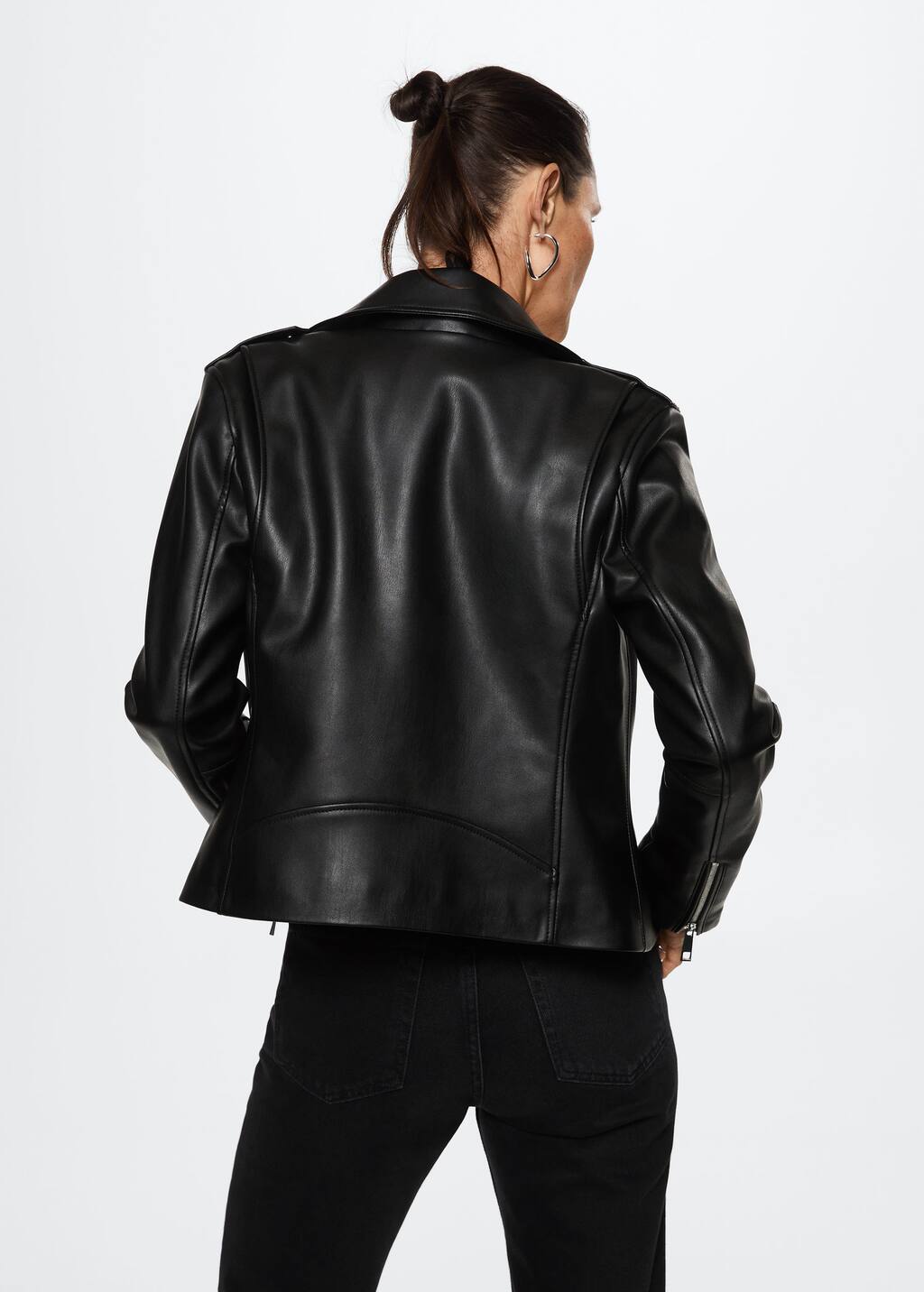 Mango Fauxleather biker jacket 37003705 99